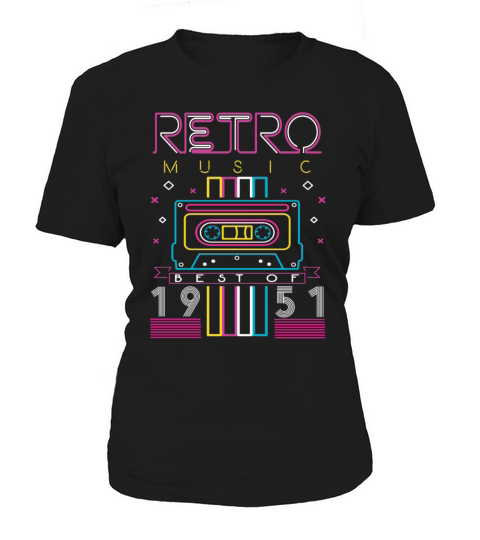 Best Of 1951 Retro Cassette Vintage Birthday Women's T-Shirt