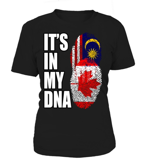 Malaysian And Canadian Mix Heritage DNA Flag Women's T-Shirt