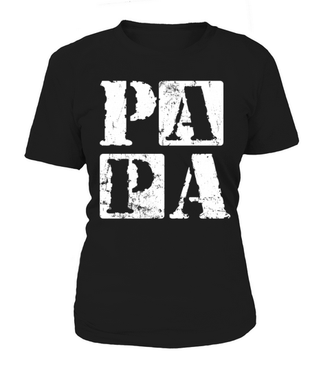 Papa Grunge Fathers Day Vintage Print Papas Day Women's T-Shirt