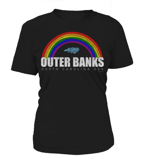 Rainbow Outer Banks OBX North Carolina USA Vintage Women's T-Shirt