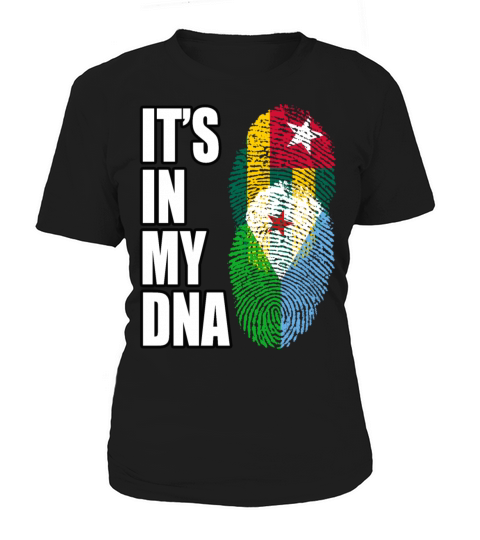 Togolese And Djiboutian Mix Heritage DNA Flag Women's T-Shirt