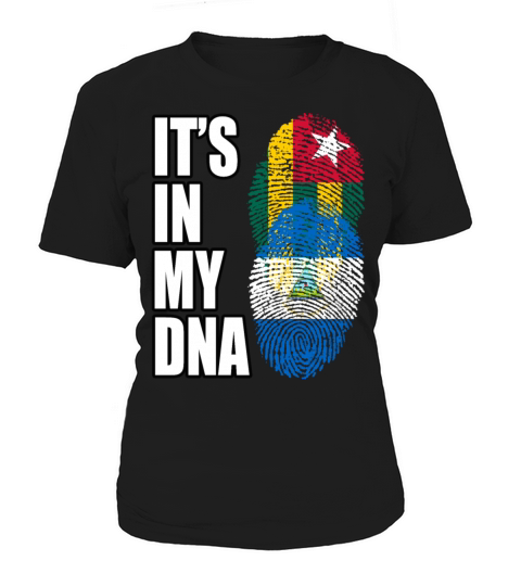 Togolese And Nicaraguan Mix Heritage DNA Flag Women's T-Shirt