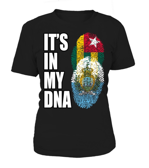 Togolese And Sammarinese Mix Heritage DNA Flag Women's T-Shirt