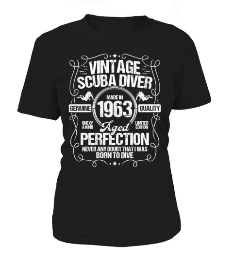 Vintage Scuba Diver 1963 Snorkeling Birthday Women's T-Shirt