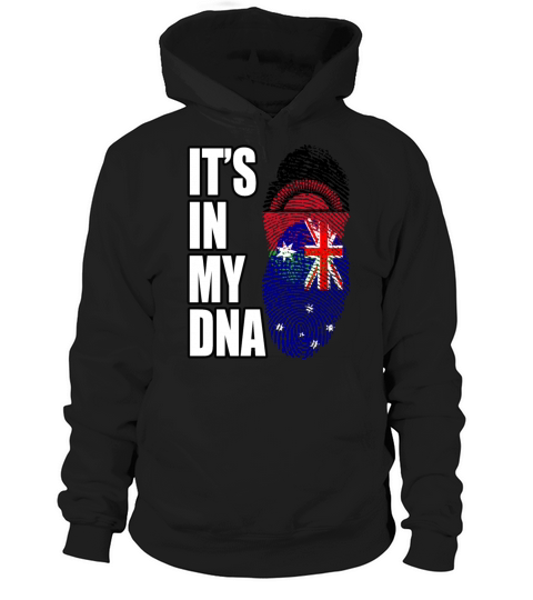 Malawian And Australian Mix Heritage DNA Flag Hoodie Unisex