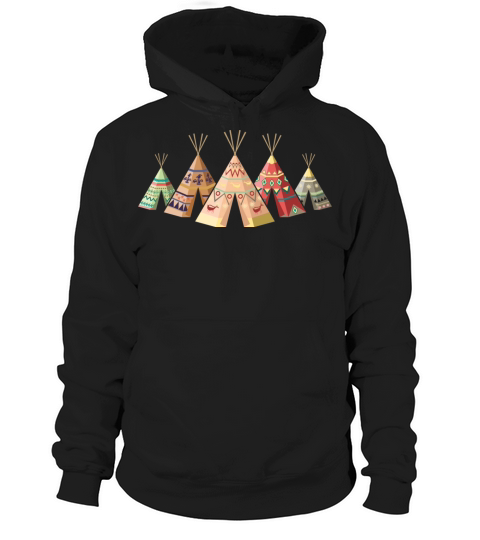 Retro Tipi Native American Tepee Hoodie Unisex