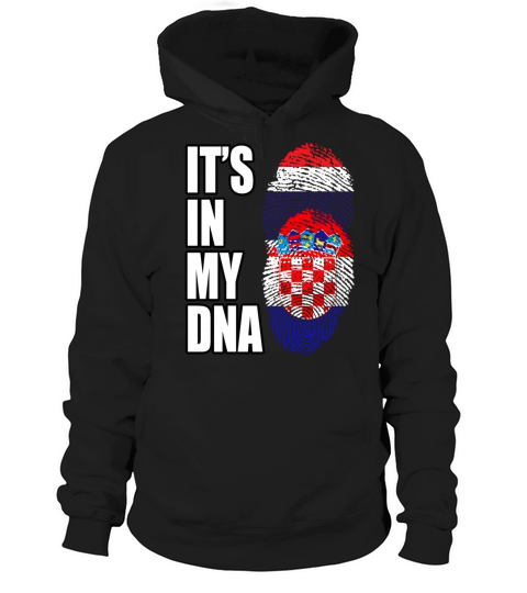 Thai And Croatian Vintage Heritage DNA Flag Hoodie Unisex