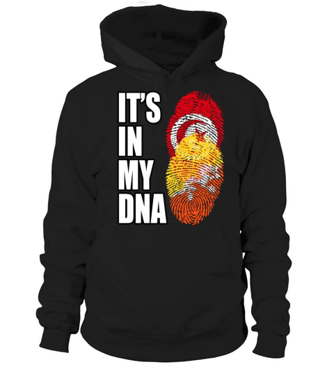 Tunisian And Bhutanese Mix Heritage DNA Flag Hoodie Unisex