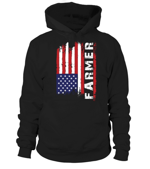 Vintage 4th Of July USA Flag Farmer Farming Hoodie Unisex