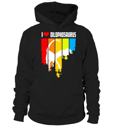 Vintage Dilophosaurus Design Hoodie Unisex
