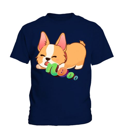 Angry Corgi Dog Shouting Nooo Kids T-Shirt