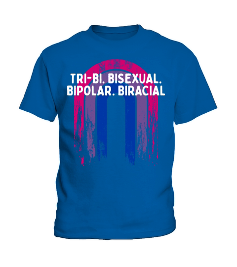 Bisexual Biracial Bi Pun Bi Pride Joke LGBTQ Funny Kids T-Shirt
