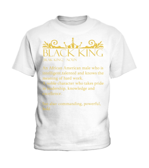 Black King African American Pride History Month Kids T-Shirt