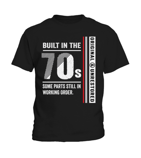 Built In The 70s Funny Vintage Classic Birthday Kids T-Shirt