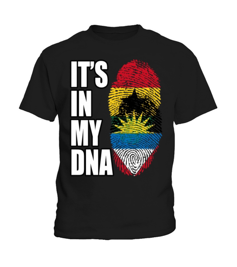 Ghanaian And Antiguan Mix Heritage DNA Flag Kids T-Shirt