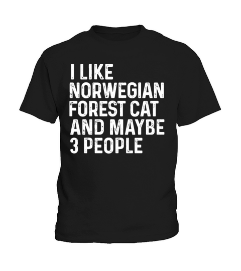 I Like Norwegian Forest Cat And Maybe 3 People Kids T-Shirt