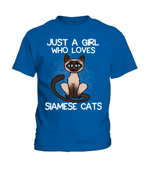Just A Girl Who Loves Siamese Cats Kids T-Shirt
