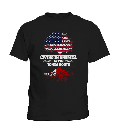 Living In America With Tonga Roots Kids T-Shirt