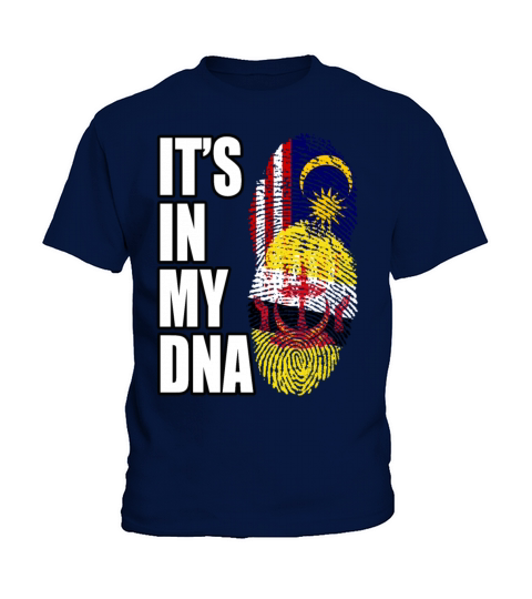 Malaysian And Bruneian Mix Heritage DNA Flag Kids T-Shirt