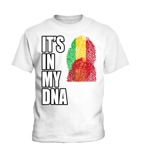 Malian And Indonesian Mix Heritage DNA Flag Kids T-Shirt