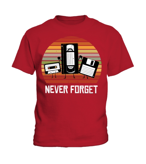 Never Forget Funny Vintage Cassette Tape Kids T-Shirt