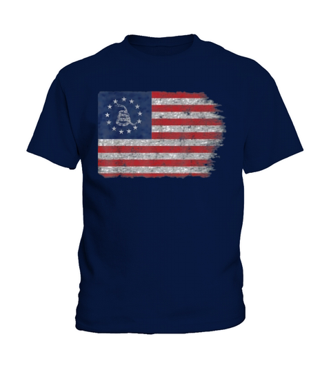 Patriotic Politically Incorrect Betsy Ross Flag 1776 Gadsden Snake shirt Kids T-Shirt