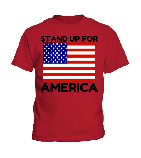 Stand Up For America Flag Kids T-Shirt