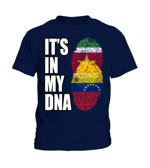 Surinamese And Venezuelan Vintage Heritage DNA Fla Kids T-Shirt
