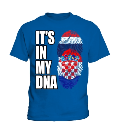 Thai And Croatian Vintage Heritage DNA Flag Kids T-Shirt