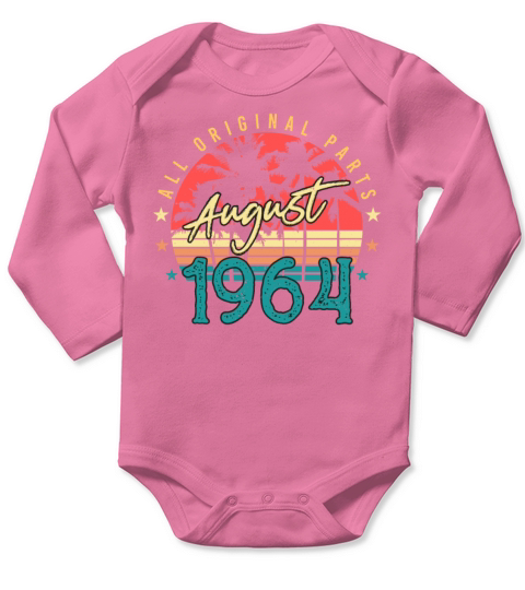 1964 August Vintage Long Sleeve Baby One-Piece