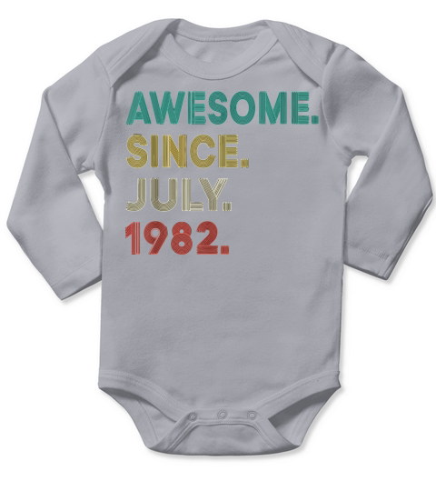 Awesome Since July 1982 Vintage 40th Birthday Tee Long Sleeve Baby One-Piece