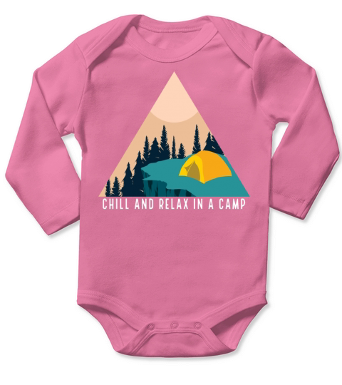 Chill and Relax in a Camp Long Sleeve Baby One-Piece