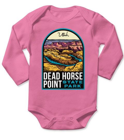 Dead Horse Point State Park Utah Vintage Long Sleeve Baby One-Piece