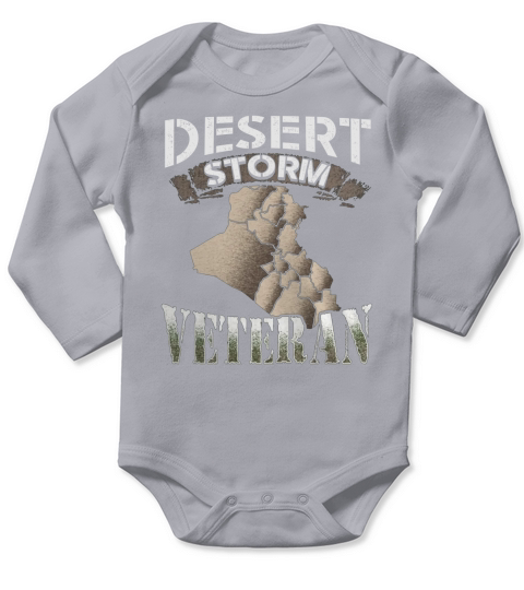 Desert Storm Veteran Tshirt Long Sleeve Baby One-Piece