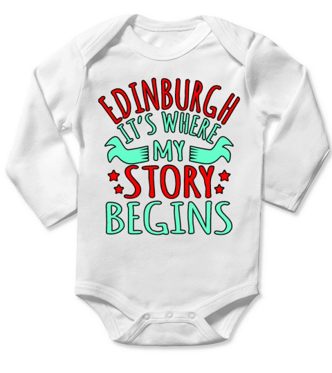 Edinburgh Story Gift Long Sleeve Baby One-Piece