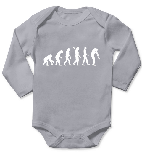 Evolution trombone player T Shirt LIMTED EDITION Long Sleeve Baby One-Piece