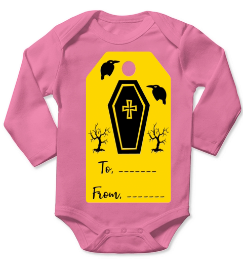 Halloween Gift Tags Printable Halloween 12 Long Sleeve Baby One-Piece