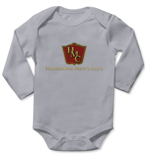 Handsome Mens Club T-Shirt Long Sleeve Baby One-Piece