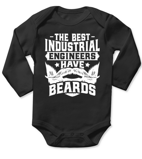 Industrial Engineer Bearded Industrial Engineering Long Sleeve Baby One-Piece