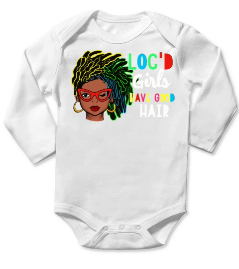 Locd Girls Have Good Hair Long Sleeve Baby One-Piece