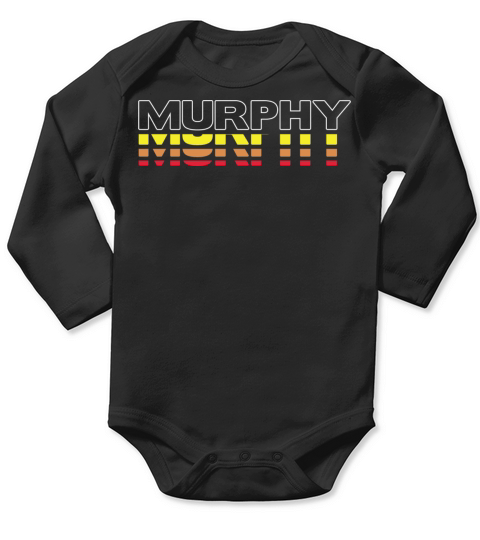 Murphy First Name Funny Vintage Sunset Murphy Long Sleeve Baby One-Piece