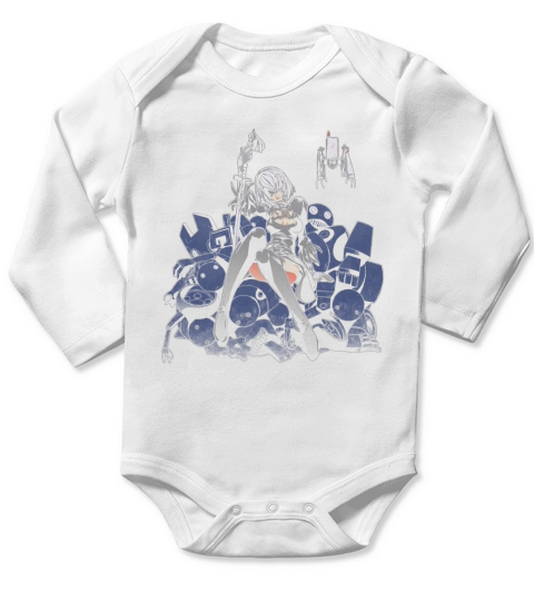 Nier or Far Funny Cartoon Long Sleeve Baby One-Piece