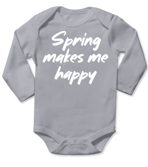 Spring makes me happy Long Sleeve Baby One-Piece