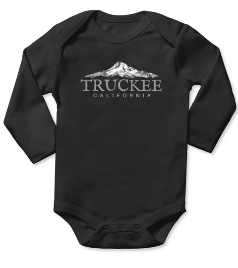 Truckee California T-Shirt, Cool Mountain Town Tee Long Sleeve Baby One-Piece
