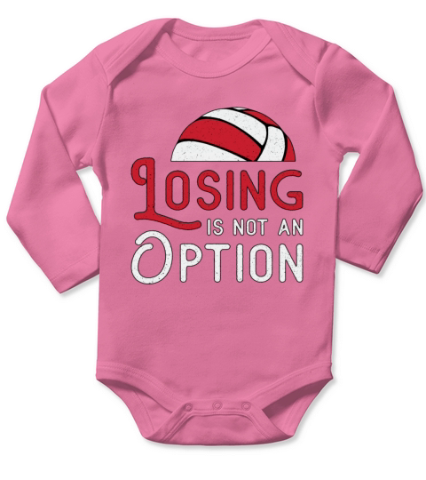 Volleyball Player Losing Is Not An Option Beach Long Sleeve Baby One-Piece