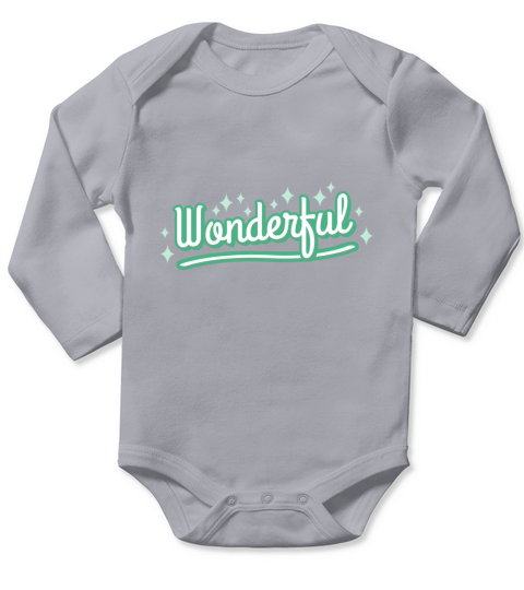 Wonderful Stroke Cute Quote Long Sleeve Baby One-Piece