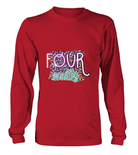 4 Four Weeks Funny Baby Birthday Gift Design Long sleeved Unisex