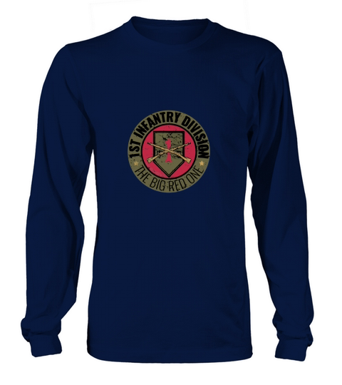 Distressed Big Red One 1st Infantry Division T Shirt 20554 Long sleeved Unisex