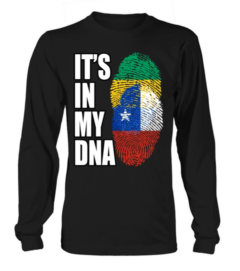 Gambian And Chilean Mix Heritage DNA Flag Long sleeved Unisex