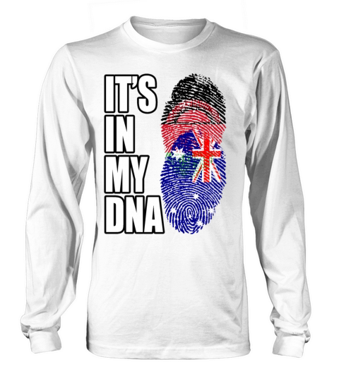 Malawian And Australian Mix Heritage DNA Flag Long sleeved Unisex